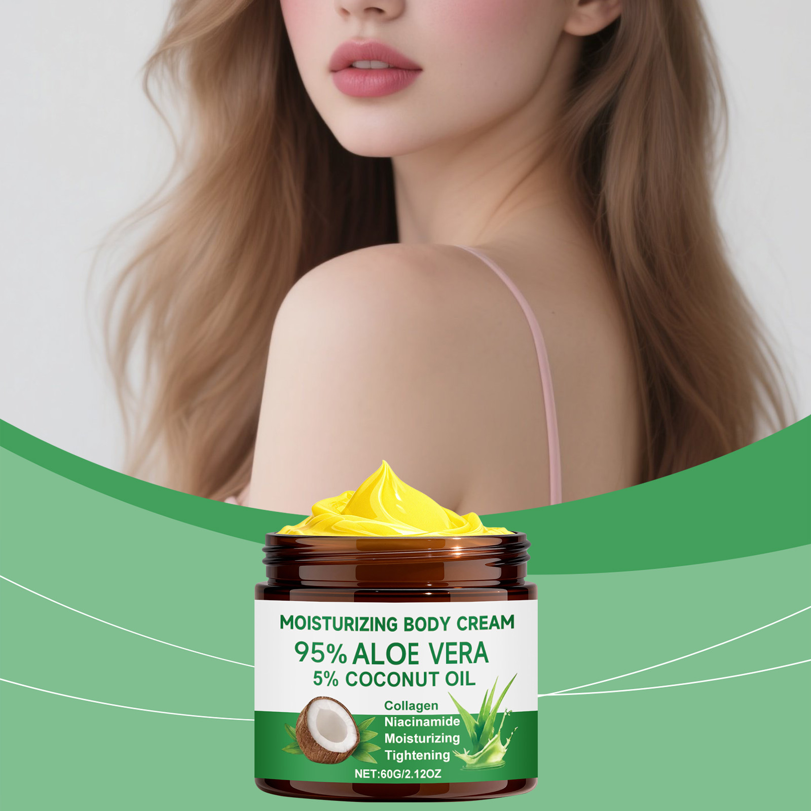 Aloe Moisturizing Body Cream Hydrates Skin Fresh Natural Fragrance Fits All Skin Types Daily Whole Body Care