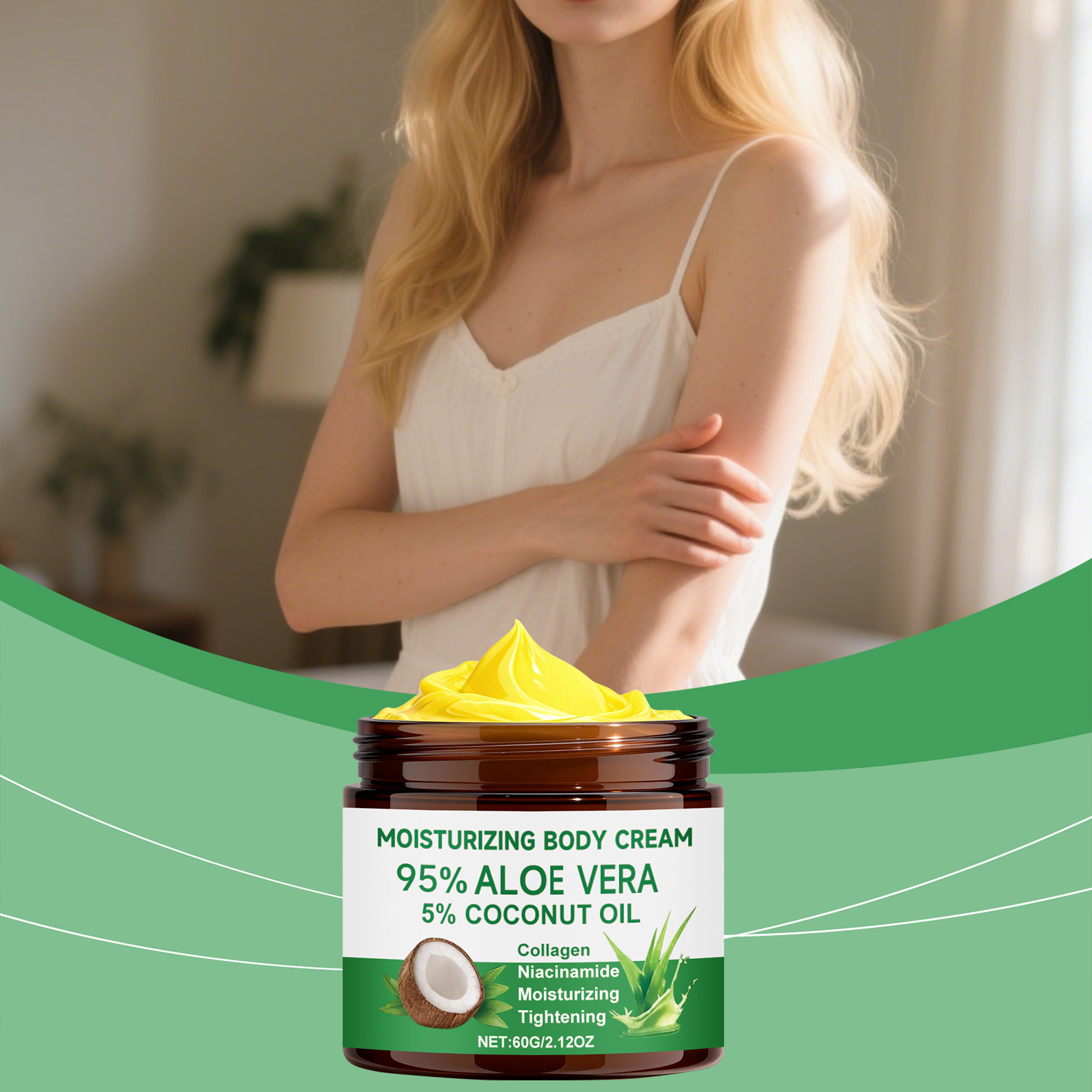 Aloe Moisturizing Body Cream Hydrates Skin Fresh Natural Fragrance Fits All Skin Types Daily Whole Body Care