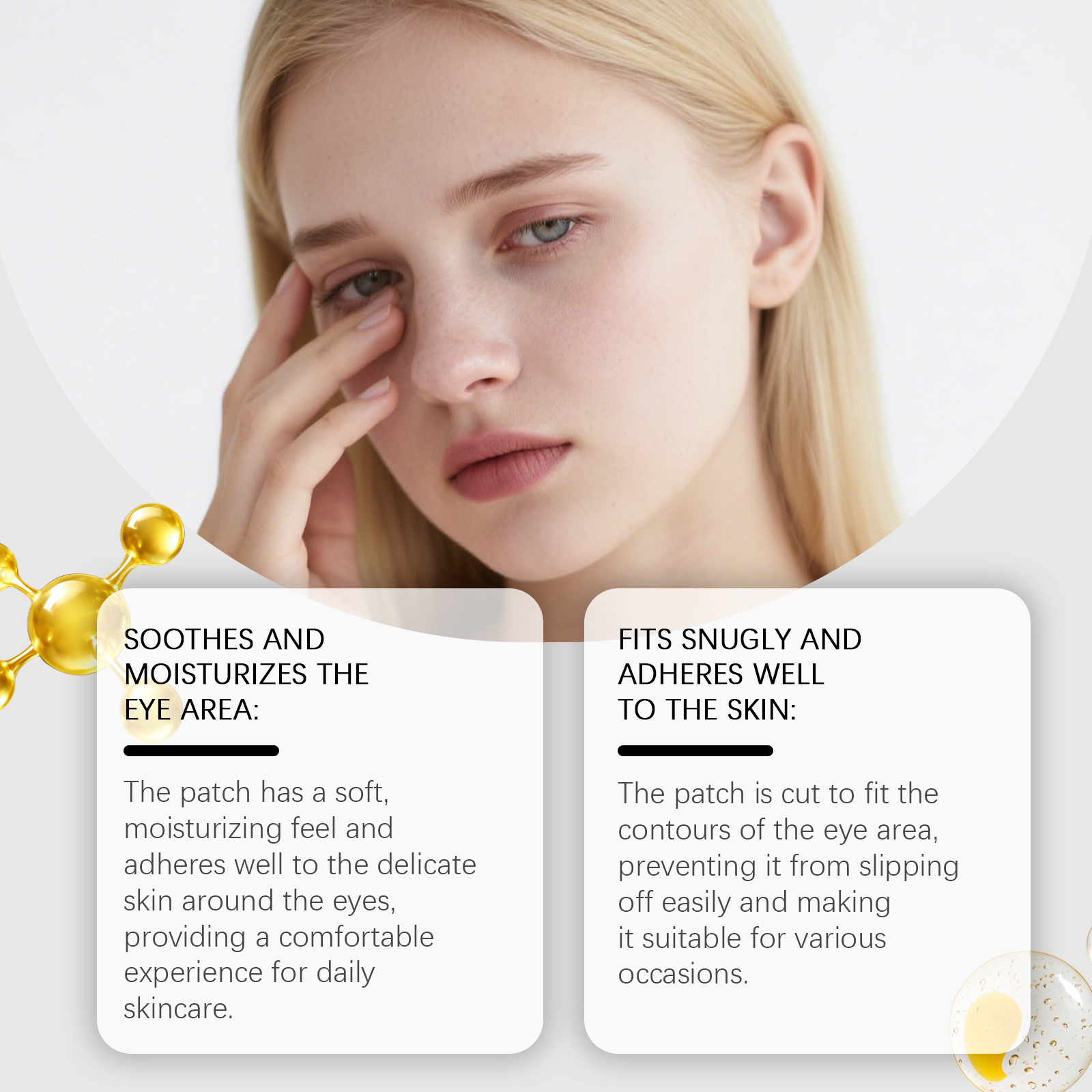 Eye Patch Mild Care Moisturizing Soft Lock Water Hydrating Thin Close Skin Eye Area Skin Daily Eye Care Sticker