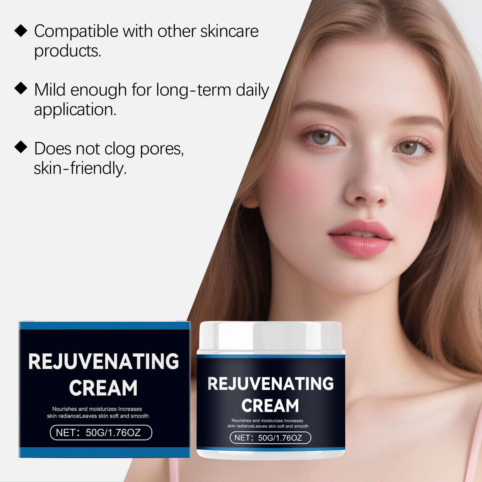 Skin Nourishing Brightening Cream Daily Moisturizing Smoothing Softening Rough Elastic Facial Skin Care Lotion