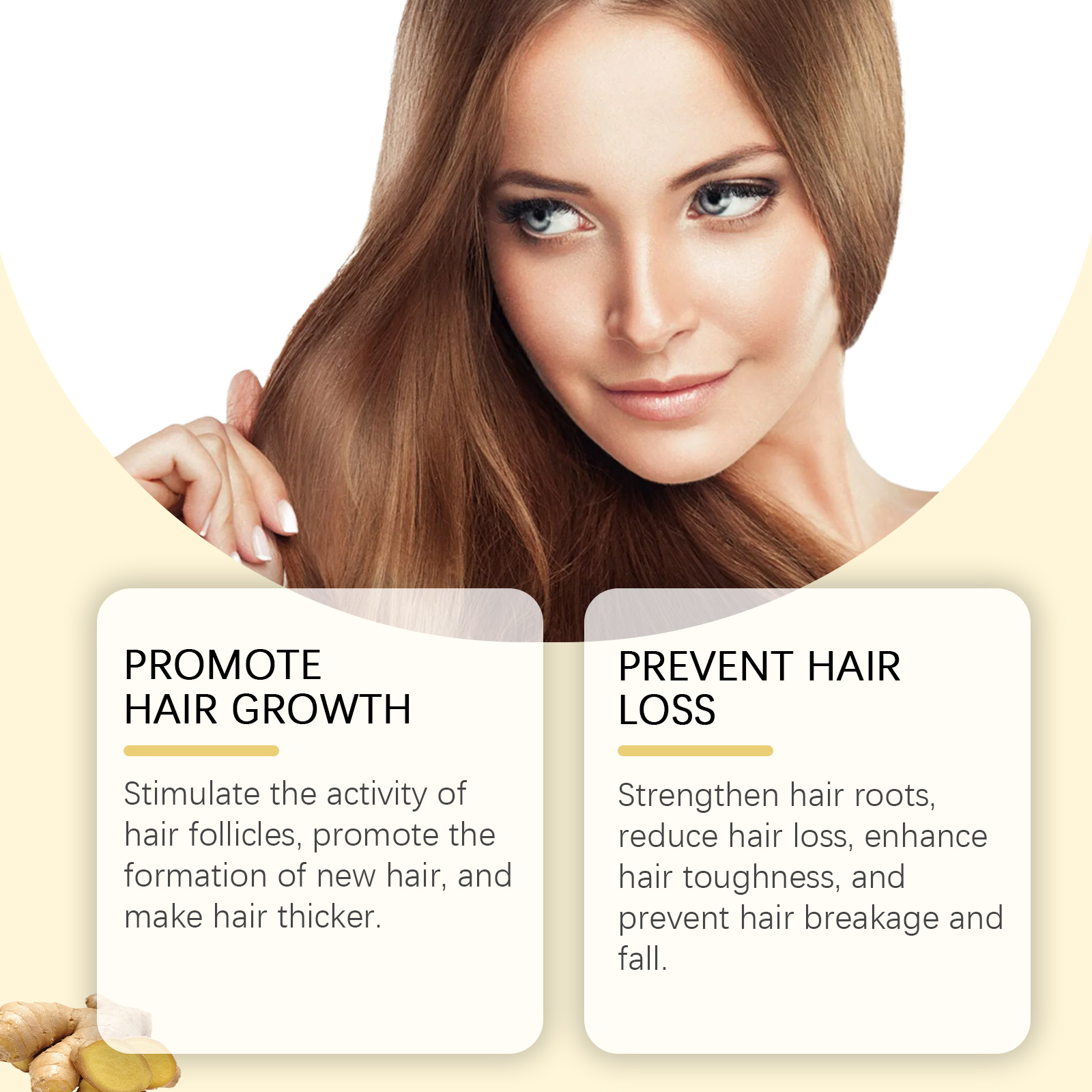 Ginseng Root Shampoo Deep Clean Scalp Nourish Soft Shiny Fluffy Fine Hair Strands