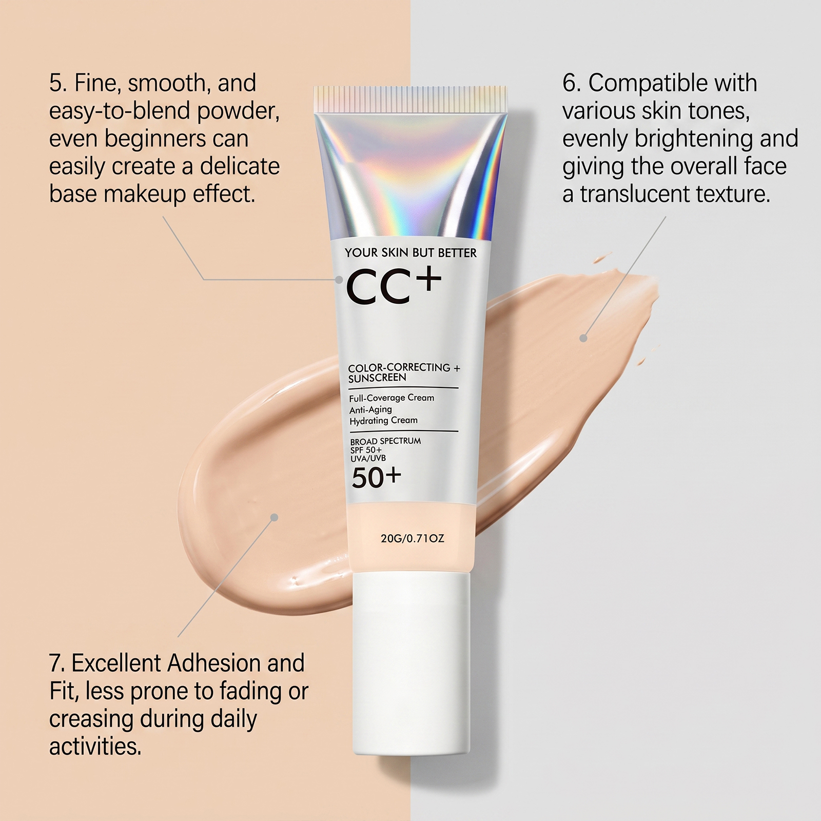 Conceal Foundation Delicate Soft Natural Sheer Longwear Even Skin Tone Refine Makeup Surface