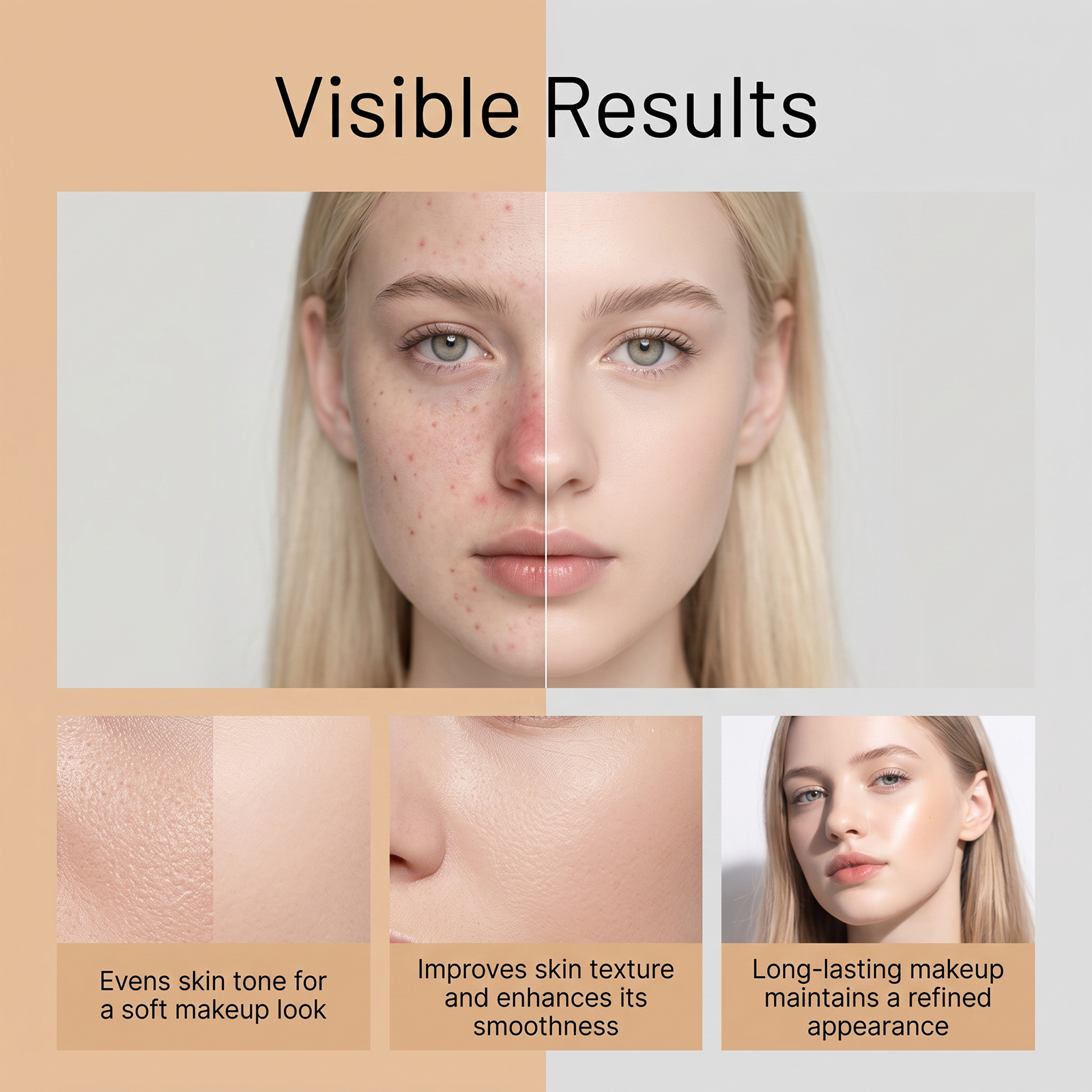 Conceal Foundation Delicate Soft Natural Sheer Longwear Even Skin Tone Refine Makeup Surface