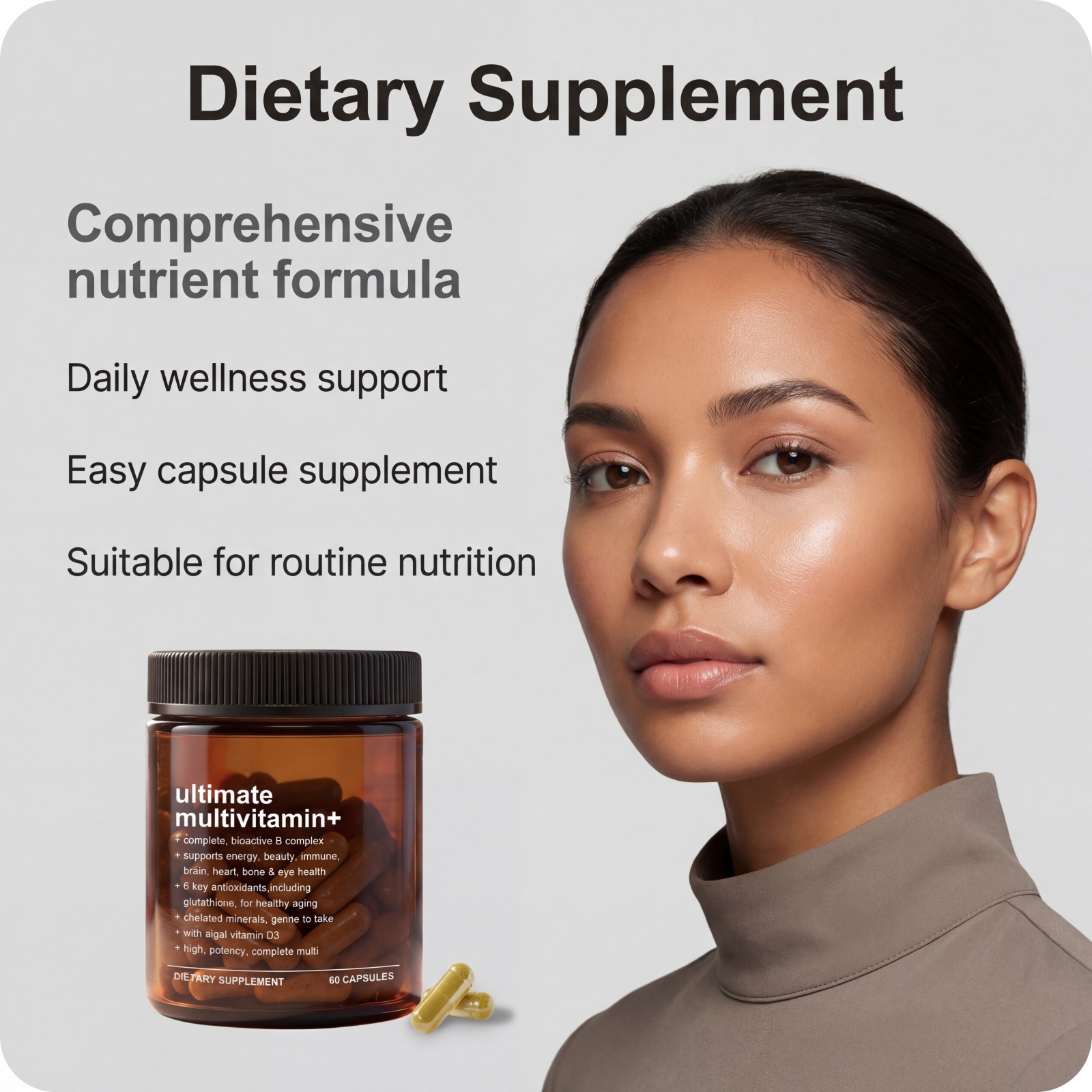 Body Care Capsules Boost Vitality Supplement Energy Mild Formula Daily Nourish Whole Body