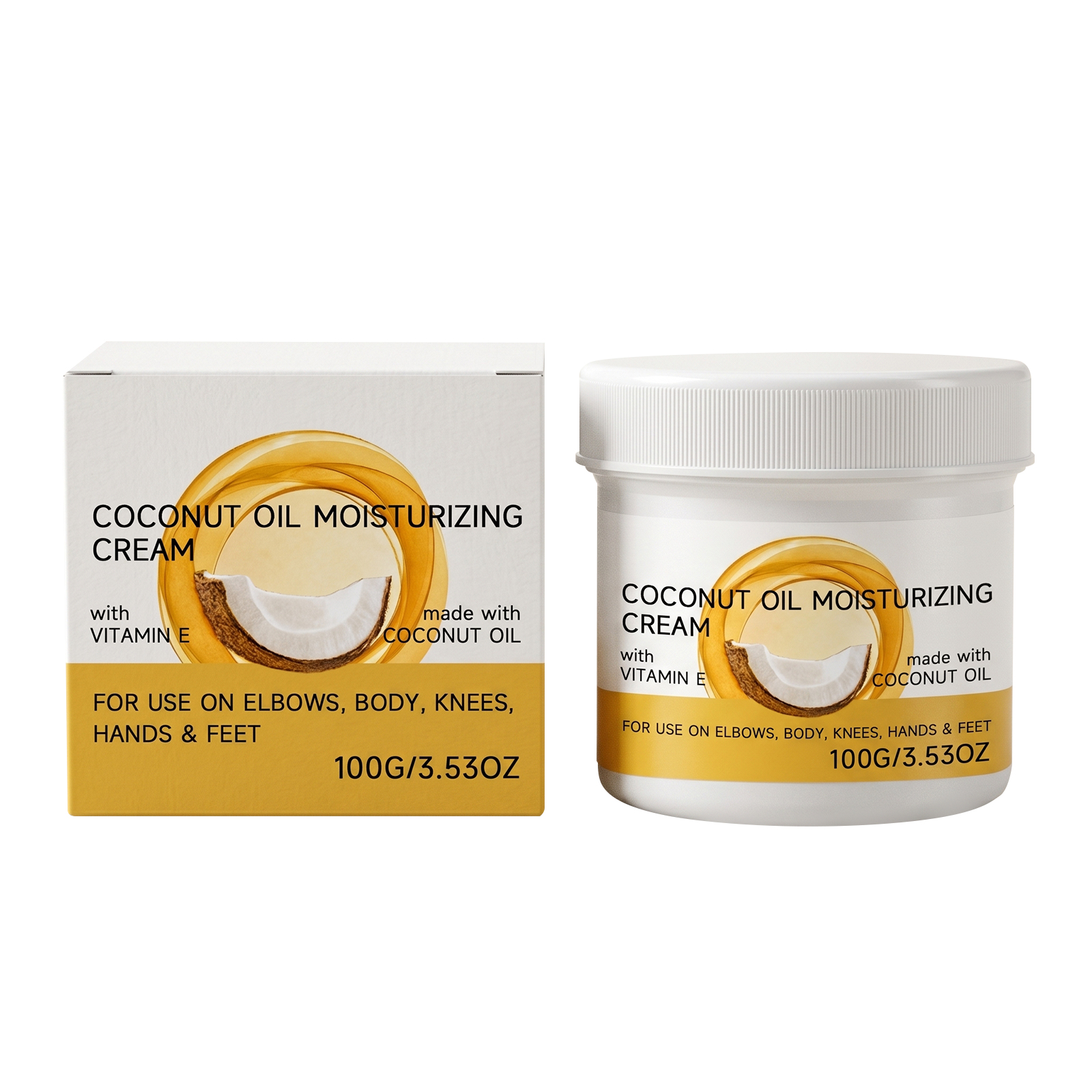 Coconut Oil Moisturizing Cream Extract Coconut Essence Hydrate Soft Smooth Absorb Dry Skin Care