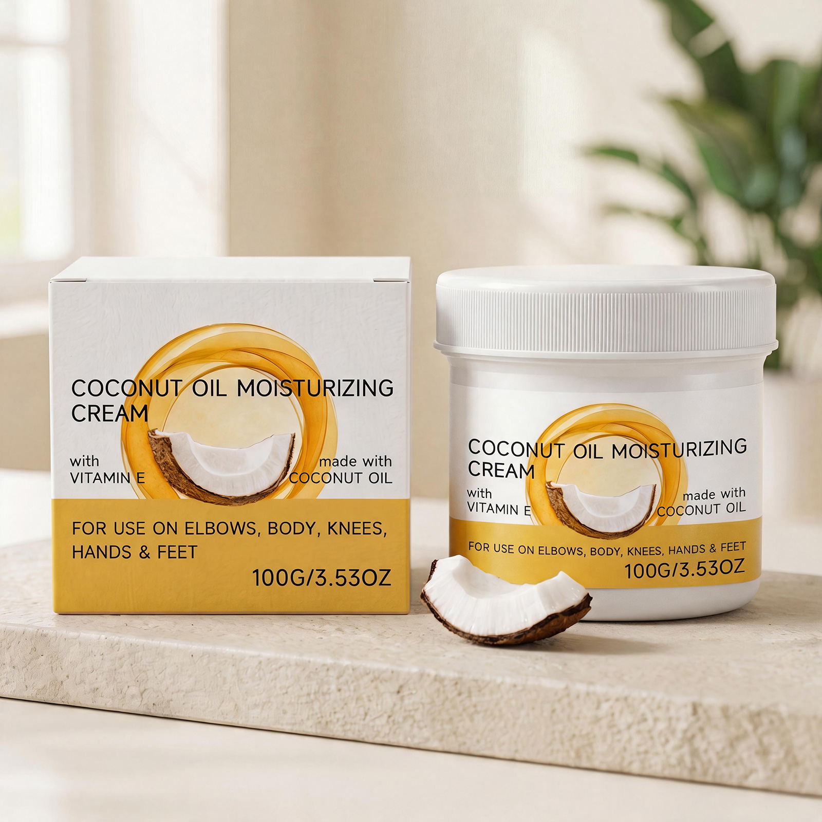 Coconut Oil Moisturizing Cream Extract Coconut Essence Hydrate Soft Smooth Absorb Dry Skin Care