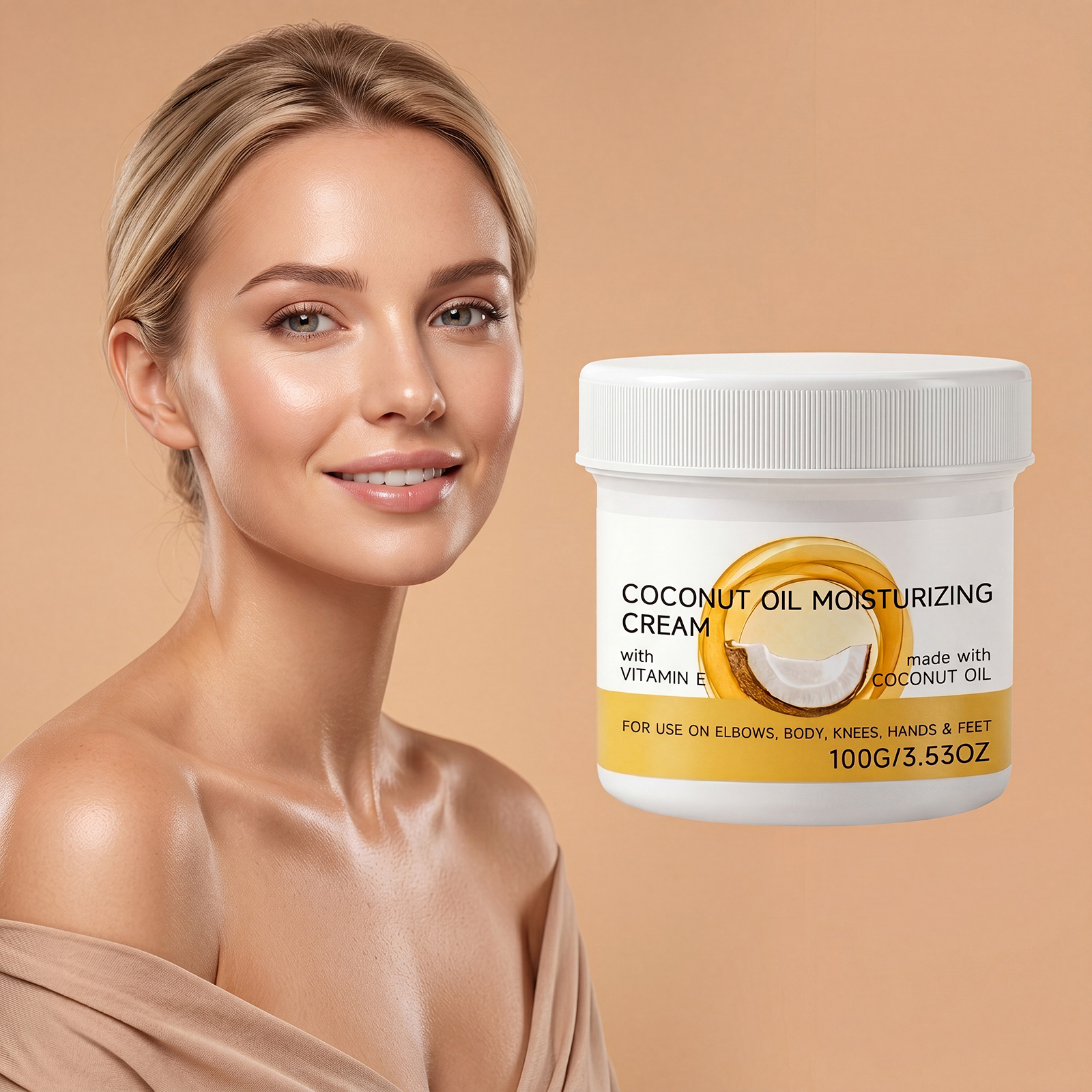 Coconut Oil Moisturizing Cream Extract Coconut Essence Hydrate Soft Smooth Absorb Dry Skin Care