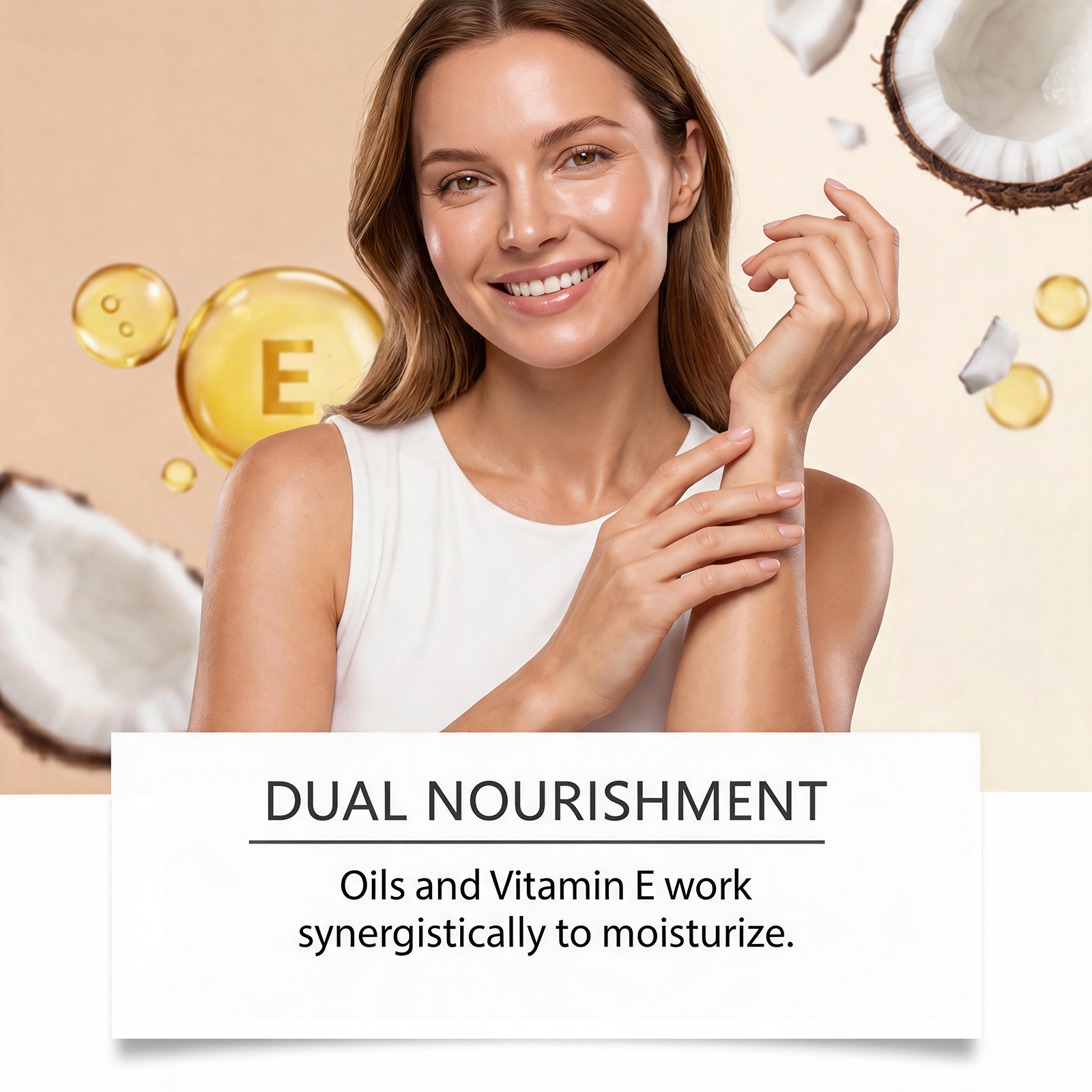 Coconut Oil Moisturizing Cream Extract Coconut Essence Hydrate Soft Smooth Absorb Dry Skin Care
