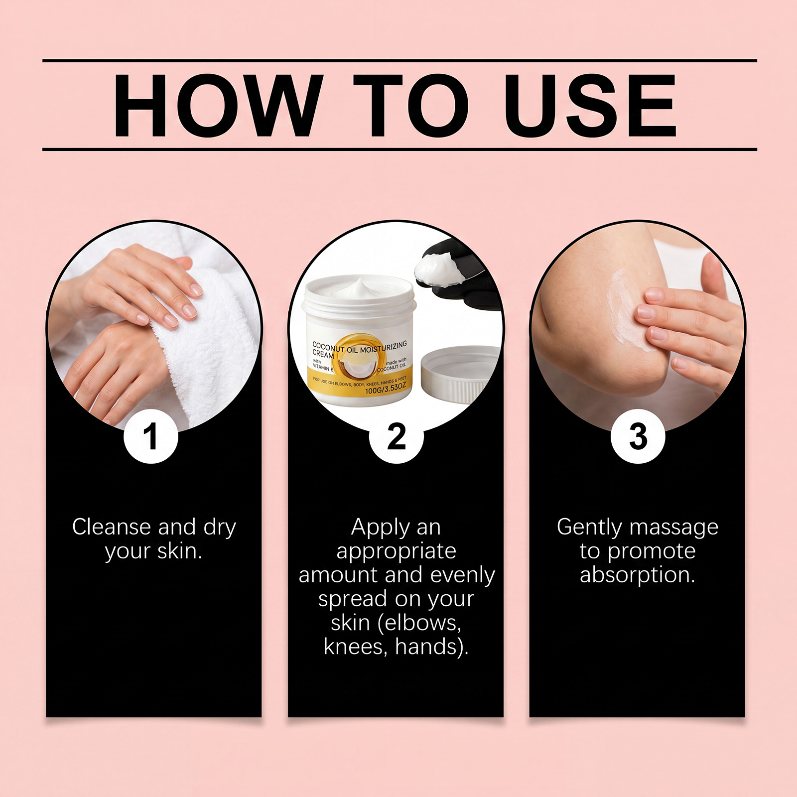 Coconut Oil Moisturizing Cream Extract Coconut Essence Hydrate Soft Smooth Absorb Dry Skin Care