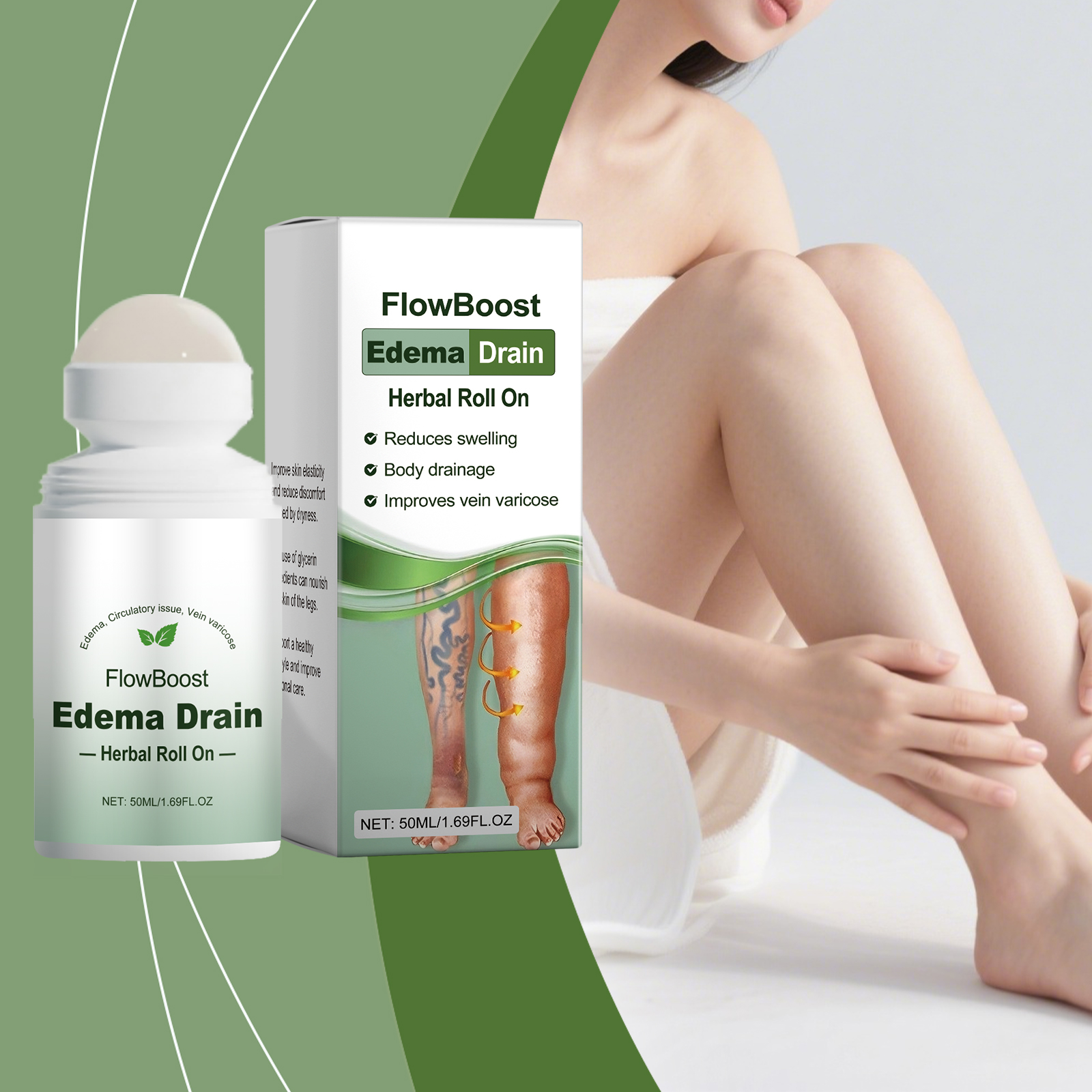 Leg Care Roller Nourish Moisturize Comfort Protect Skin Daily External Massage Treatment