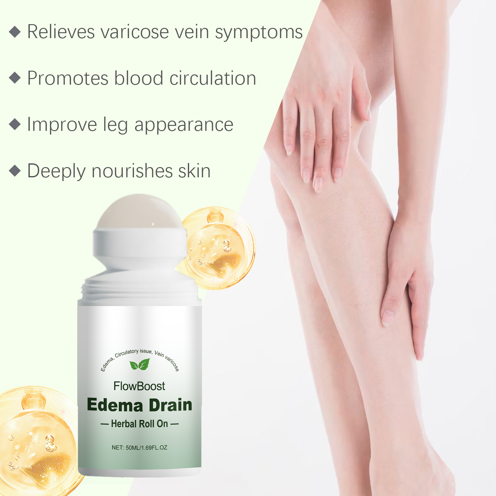 Leg Care Roller Nourish Moisturize Comfort Protect Skin Daily External Massage Treatment