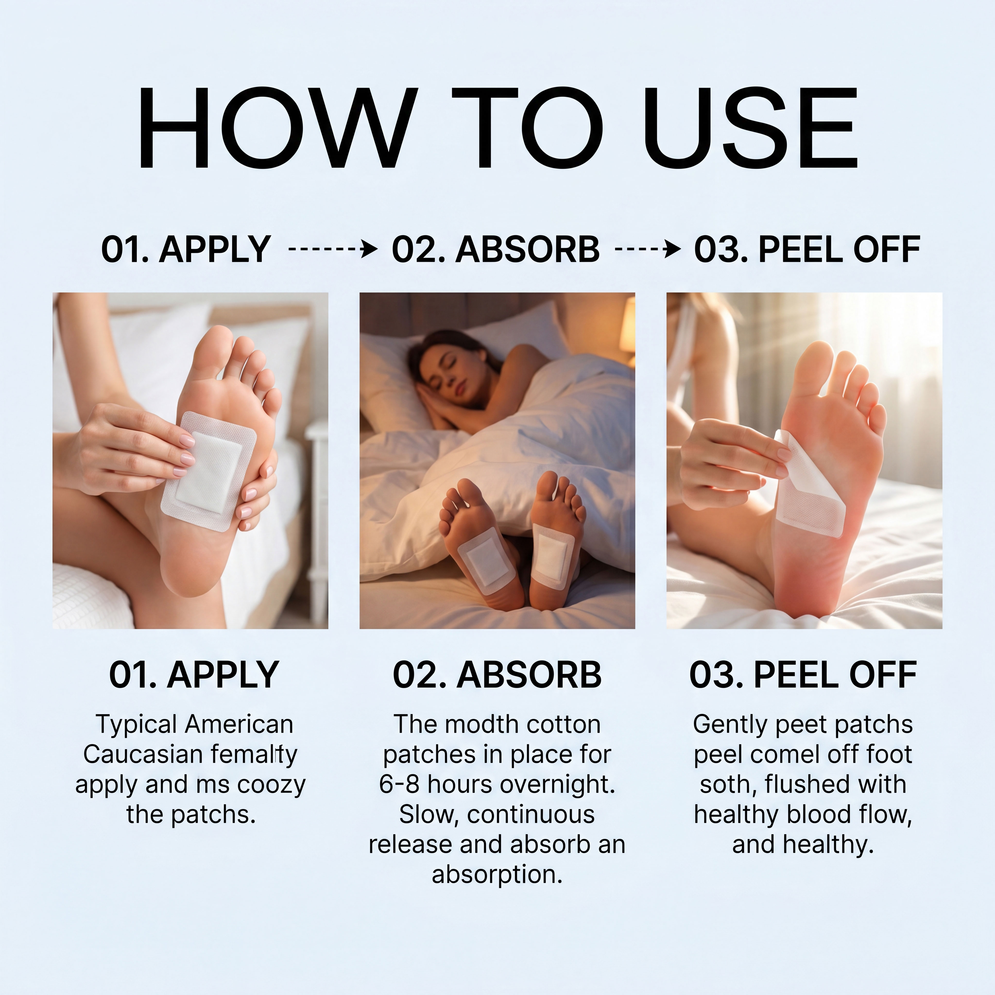 Body Care Patch Mild Ingredients Nourish Body Skin Moist Comfort Care Natural Skin Friendly Fit Foot Patch