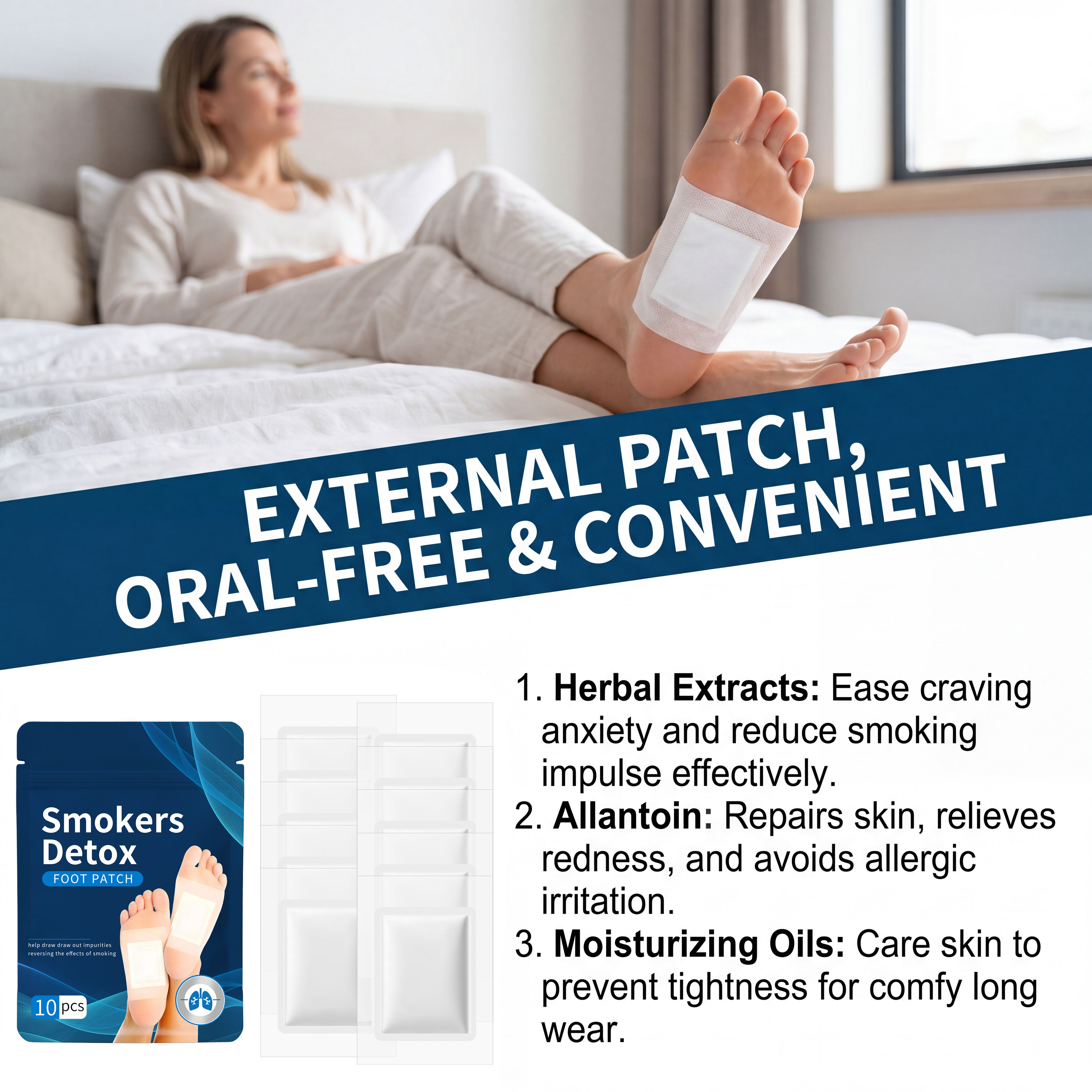 Body Care Patch Mild Ingredients Nourish Body Skin Moist Comfort Care Natural Skin Friendly Fit Foot Patch