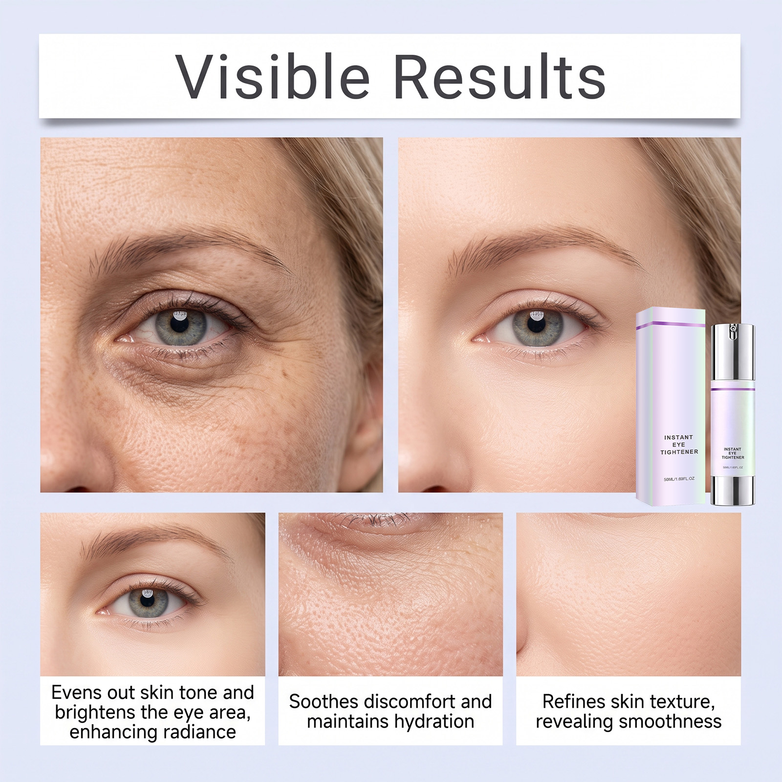 Eye Moisturizing Essence Nourishes Soothes Clear Delicate Smooth Glossy Hydrating Fresh Nonsticky Skin