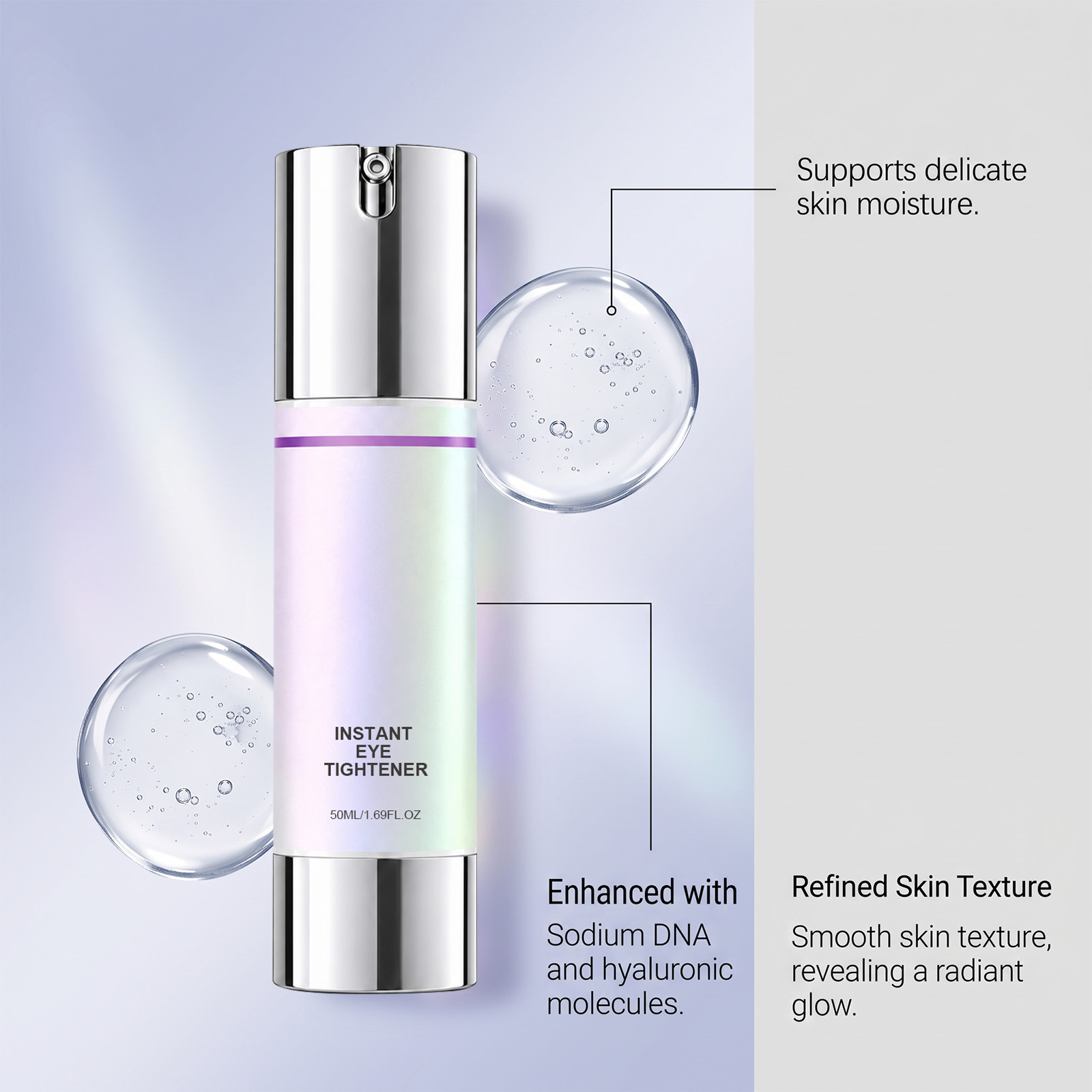 Eye Moisturizing Essence Nourishes Soothes Clear Delicate Smooth Glossy Hydrating Fresh Nonsticky Skin