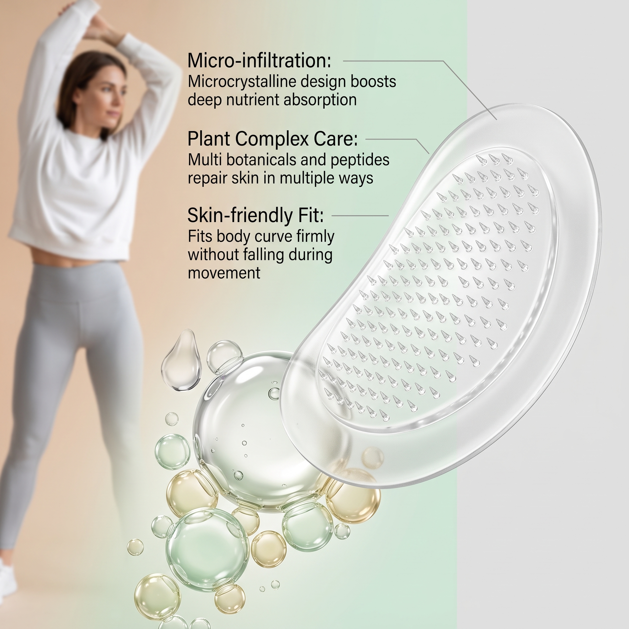 Body Care Patch Gentle Daily Skin Care Light Figure Close Fit Refreshing Breathable Convenient Maintenance Patch