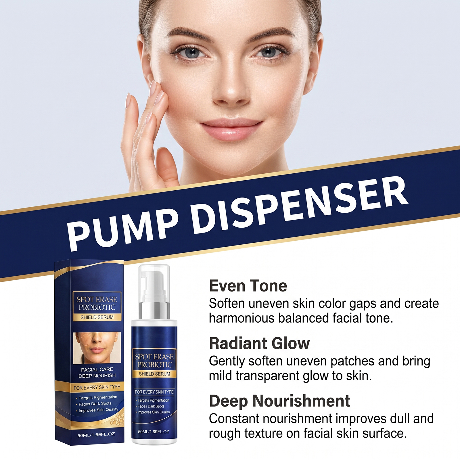 Facial Care Essence Light Texture Glossy Smooth Dull Skin Hydrating NonSticky Brightening Rough Face