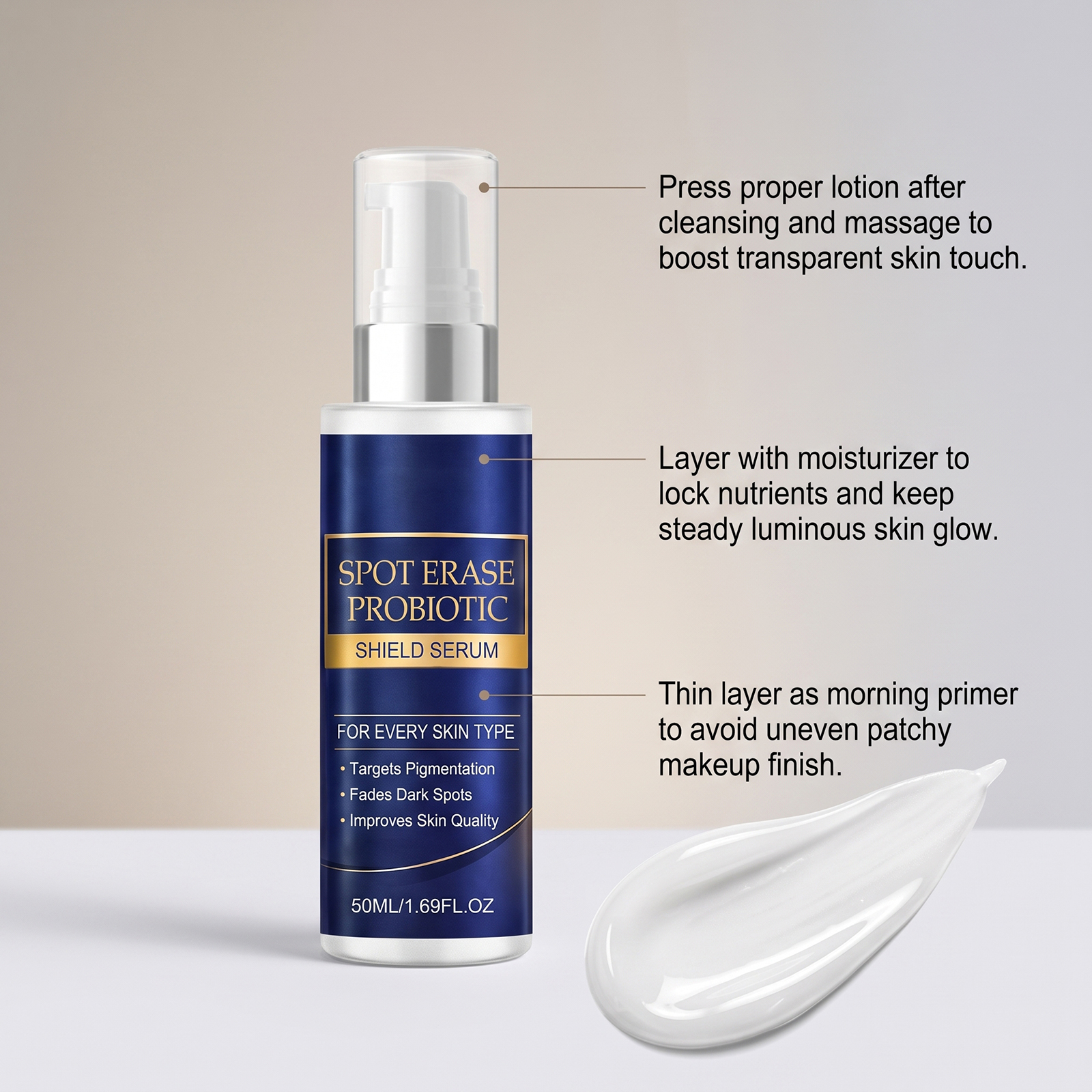 Facial Care Essence Light Texture Glossy Smooth Dull Skin Hydrating NonSticky Brightening Rough Face
