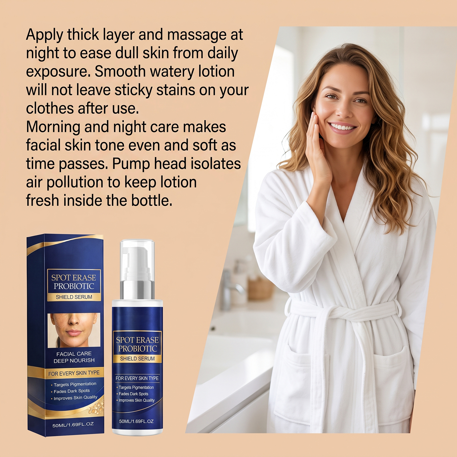 Facial Care Essence Light Texture Glossy Smooth Dull Skin Hydrating NonSticky Brightening Rough Face