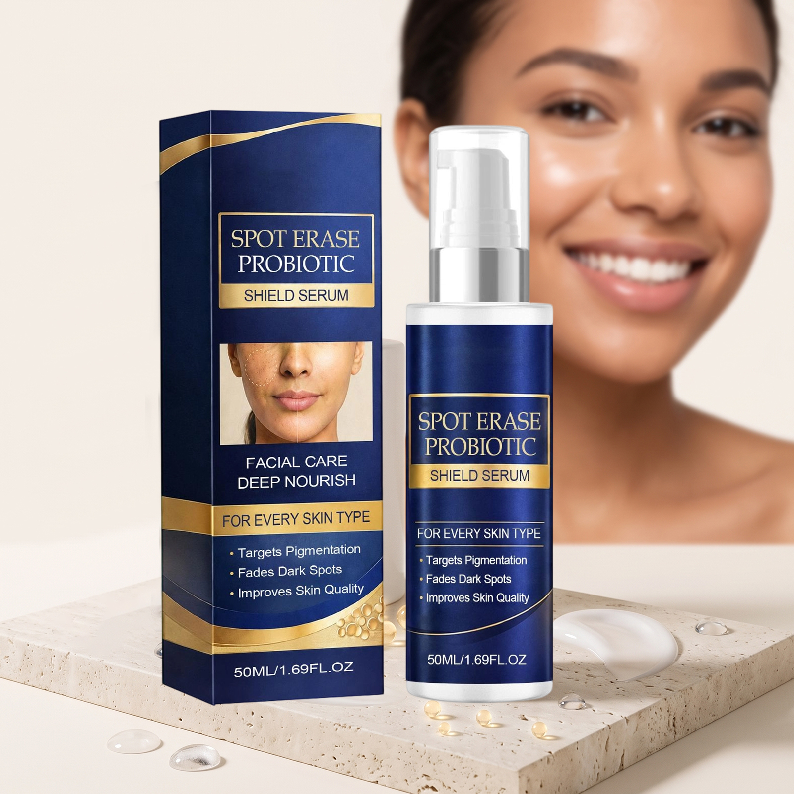 Facial Care Essence Light Texture Glossy Smooth Dull Skin Hydrating NonSticky Brightening Rough Face