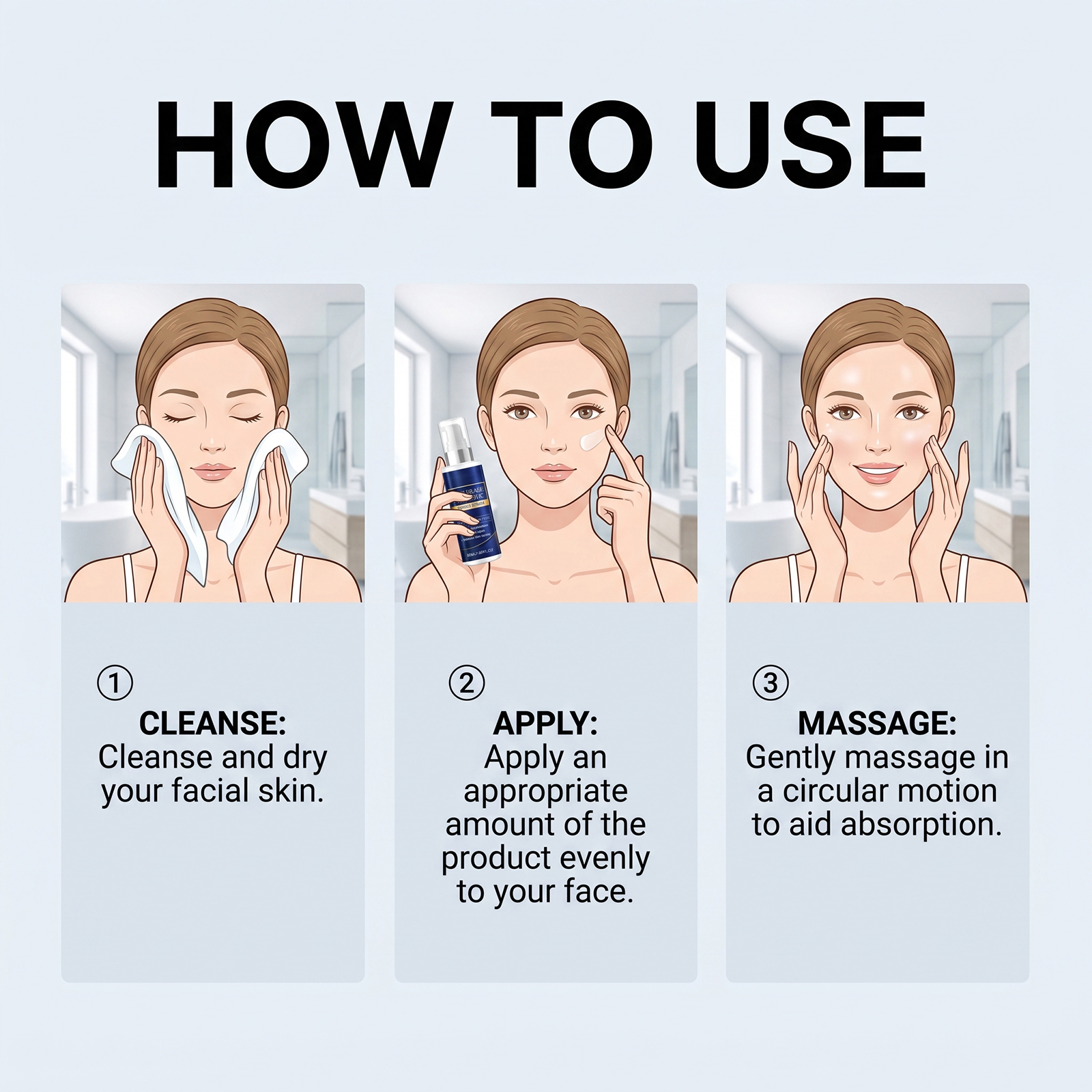 Facial Care Essence Light Texture Glossy Smooth Dull Skin Hydrating NonSticky Brightening Rough Face