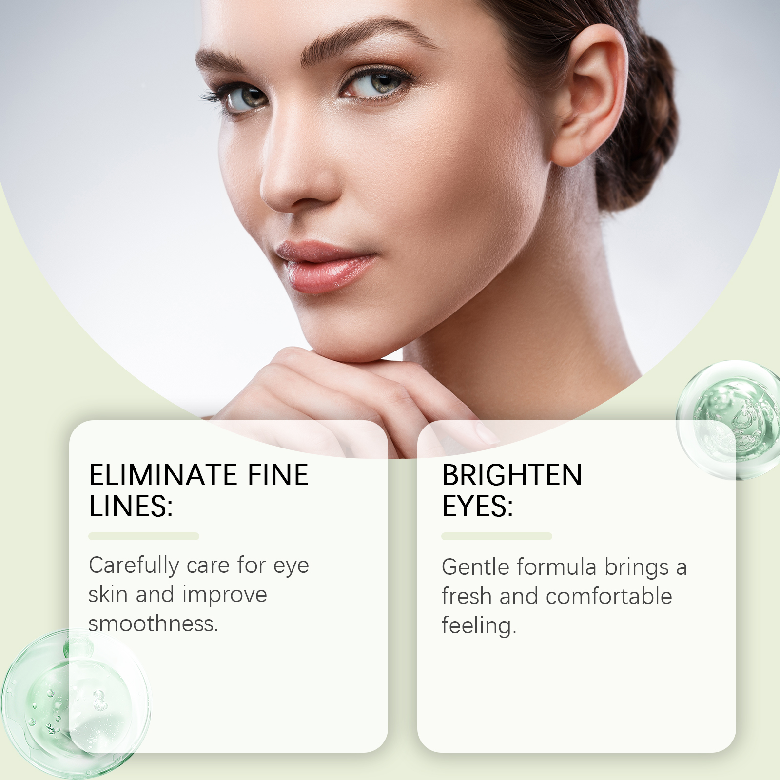 Collagen Eye Essence Moisturizing Repair Hydrating Eye Skin Brightening Firming Roller Ball Essence