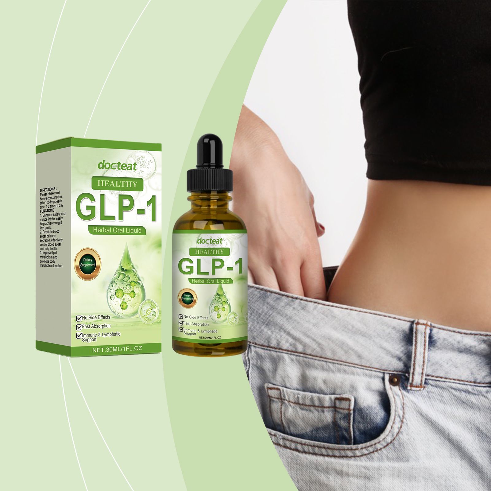 Herbal Body Care Drops Metabolism Support Dietary Supplement For Daily Wellness