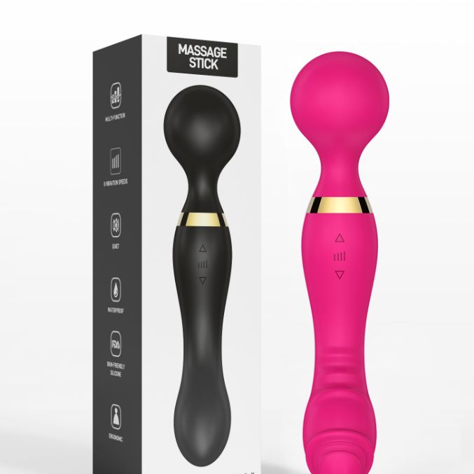 (Rose Red) AV Wand Vibrator for Women Instant Orgasm Adult Sex Toy G Spot Massage Wand 10 Frequency Female Double Head Dual Strong Vibration Masturbation