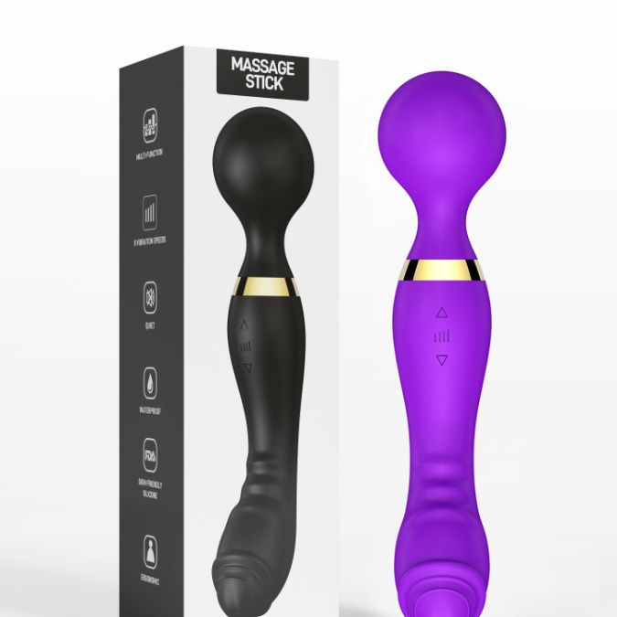 (Rose Red) AV Wand Vibrator for Women Instant Orgasm Adult Sex Toy G Spot Massage Wand 10 Frequency Female Double Head Dual Strong Vibration Masturbation