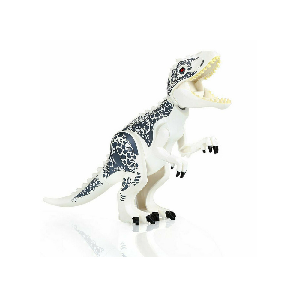 Jurassic Dinosaurs Minifigures Dinosaur Figure Big Size Indominus T Rex Blocks Building Block Toys 2Pcs Educational Dinosaur Toy Large Figures Set for Toddler Learning Girl and Boy