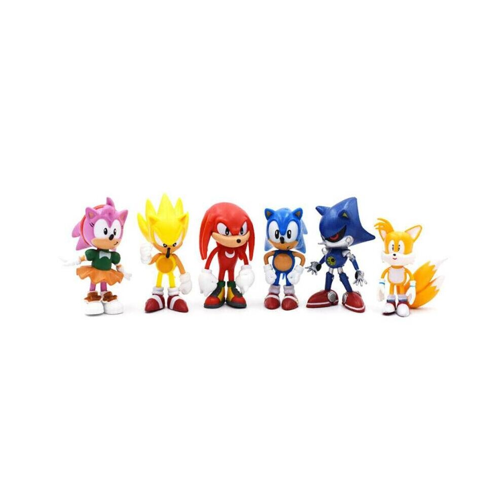 Sonic The Hedgehog Knuckles Tails Action Figure Model Doll Kids Toys Gifts
