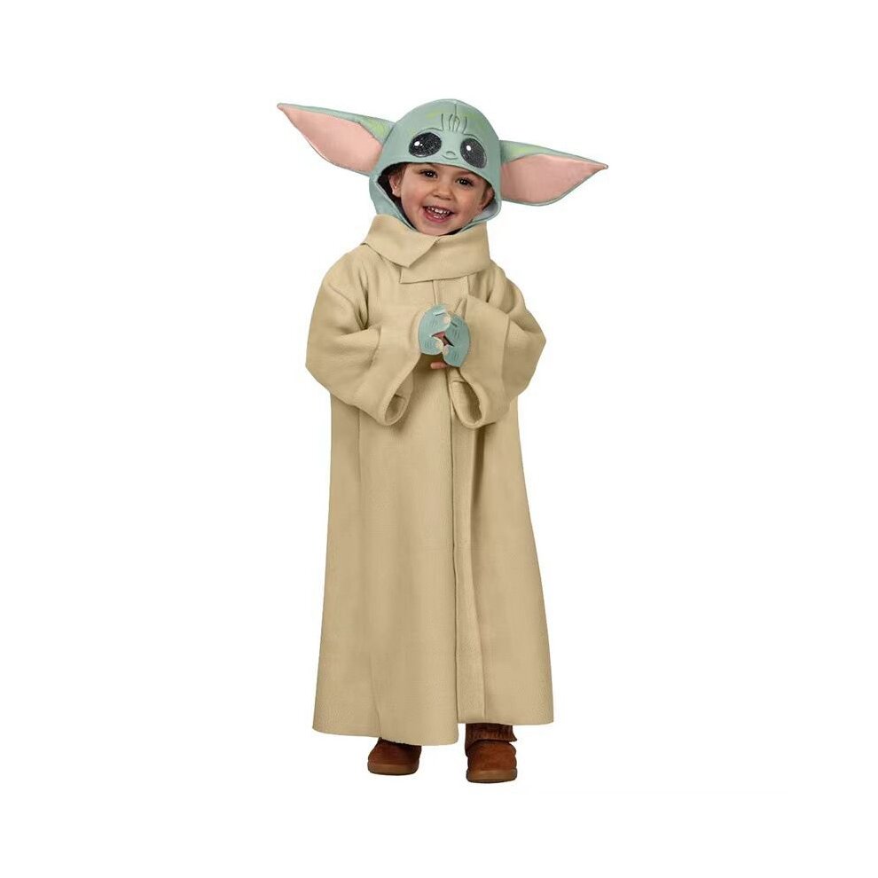 Boys Mandalorian The Child Costume Baby Yoda Star Wars Kids Halloween Cosplay Costume Full Set L For 8-10 Years