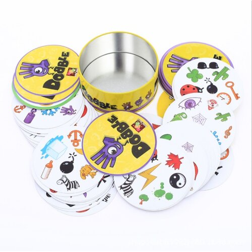 (Dobble Original) Spot it Card Game Dobble Family Friend Party Game Fun 5 Games In 1 Kid
