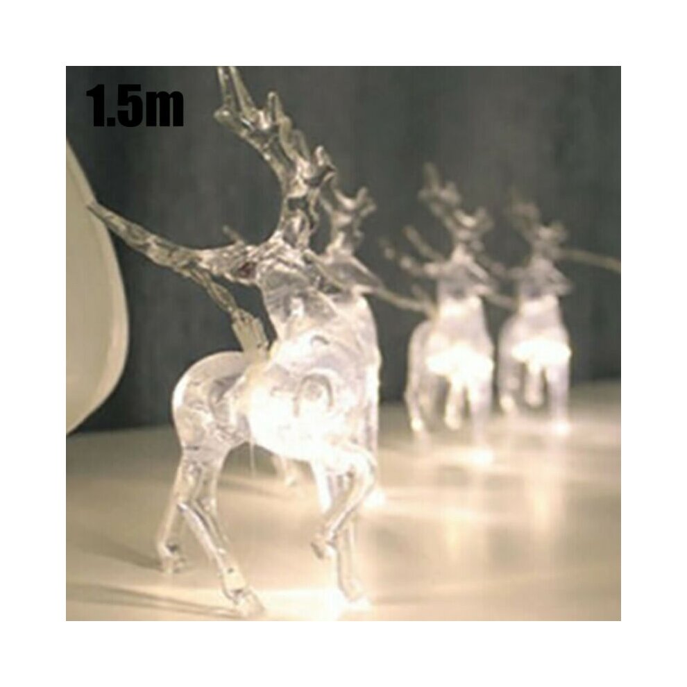 (Multicolour 300cm) Xmas Christmas Deer String Fairy Lights Tree LED Twinkle Lights Garden Decors
