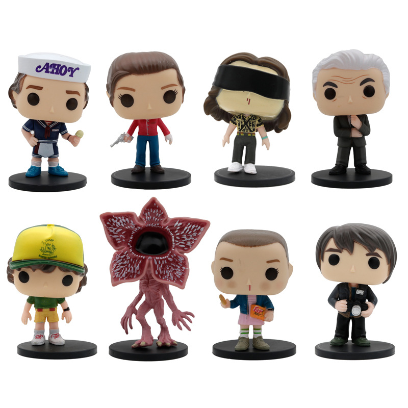 Stranger Things Vinyl Action Figures POP Figure TV Novelty Things Dustin Steve Character Toy Collectibles PVC Model Doll Collectibles PVC Model Doll Set of 8 Gifts