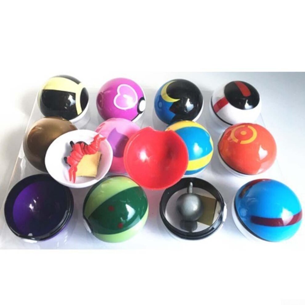 Pokémon Balls with Action Figures Ball Toy for Throwing Fun Toy Elf Ball Game Gift Battle Figure Dolls Creative Toys Gift for Children 12pcs Set