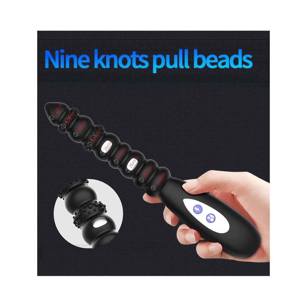 Sex Toy Vibrator G-Spot Prostate Stimulator Massager Anal Bead Butt Plug Masturbator for Women Men Women Couples with 10 Frequency Vibration and 3 Pulse Electric Shock Modes