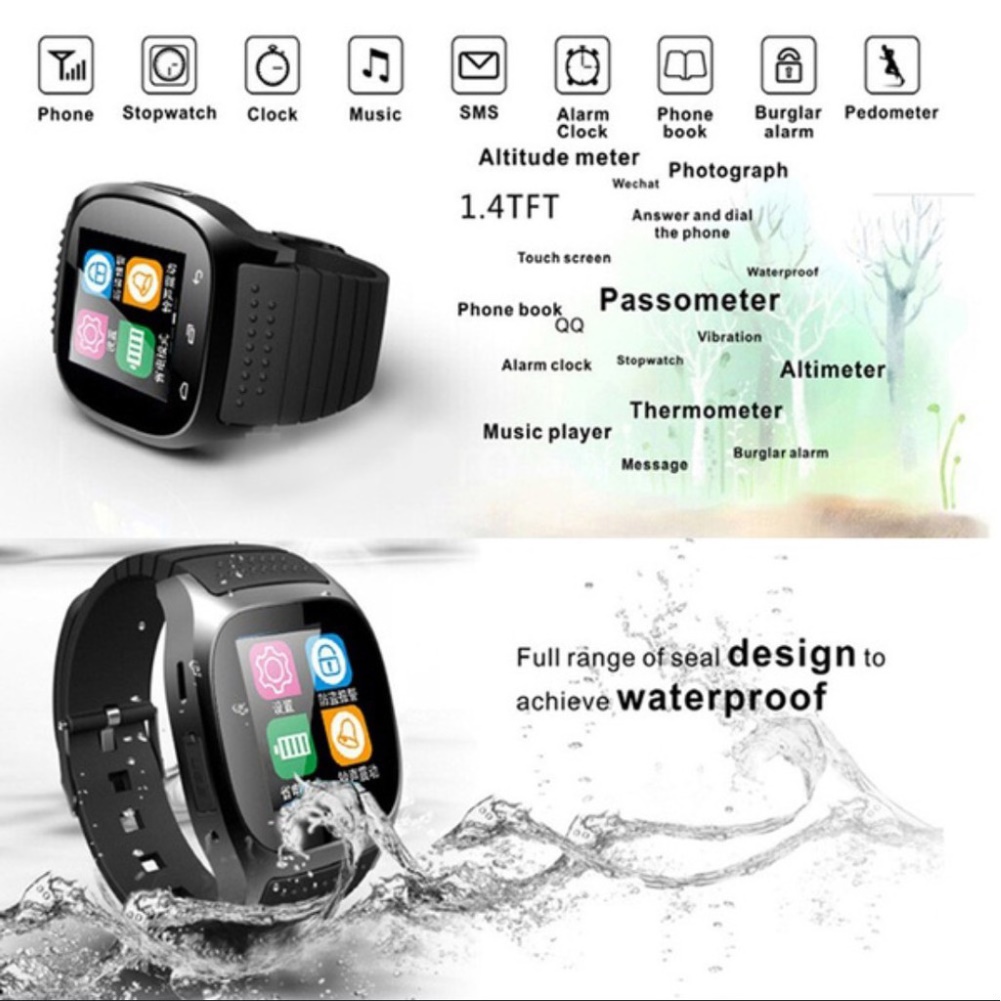 Smartwatch For Men Women Fashion Music Bluetooth Smart Watch Daily Waterproof LED Display Smart Clock White