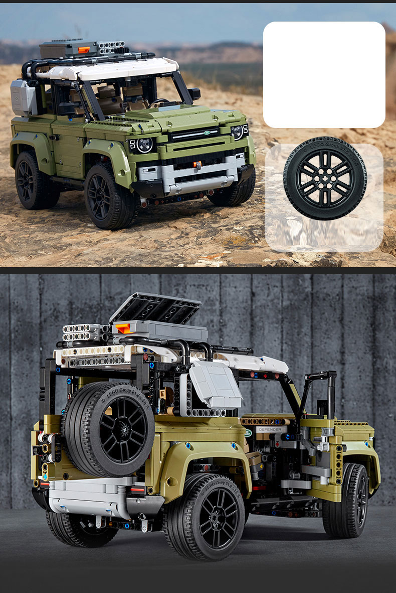 Compatible High Tech Car Series Supercar Land Rover Guardian Off-Road Vehicle Model Building Blocks Bricks 42110 Toys For Kids No Box