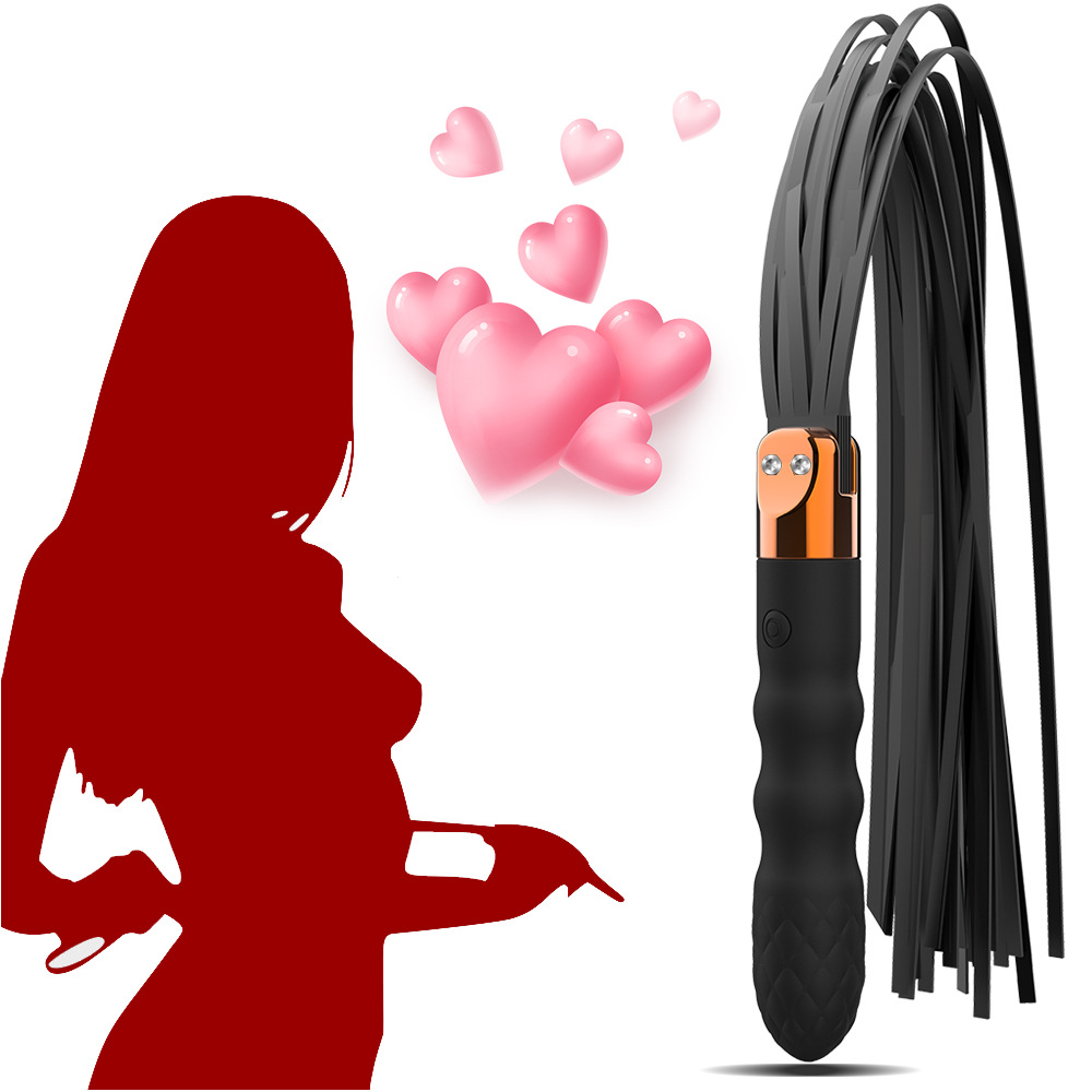 BDSM Vibrator Clitoral Stimulator G Spot Bullet Vaginal Sex Toys for Female 2 in 1 PU Leather Bondage Whips Dildo for Couple Slave Spanking Paddles Role Play Games