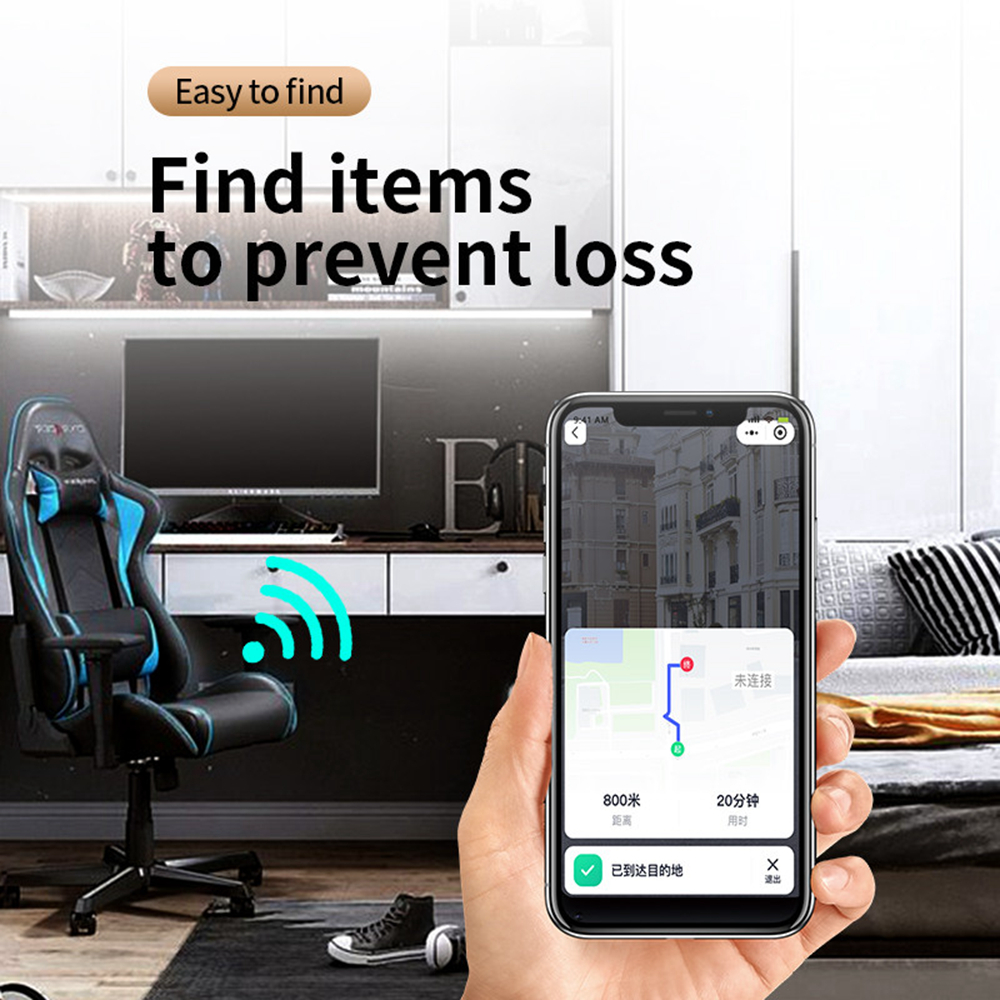 (White) Bluetooth Key Locator iTag Compatible with Find My APP Smart Tracker Anti-lost Global Positioning