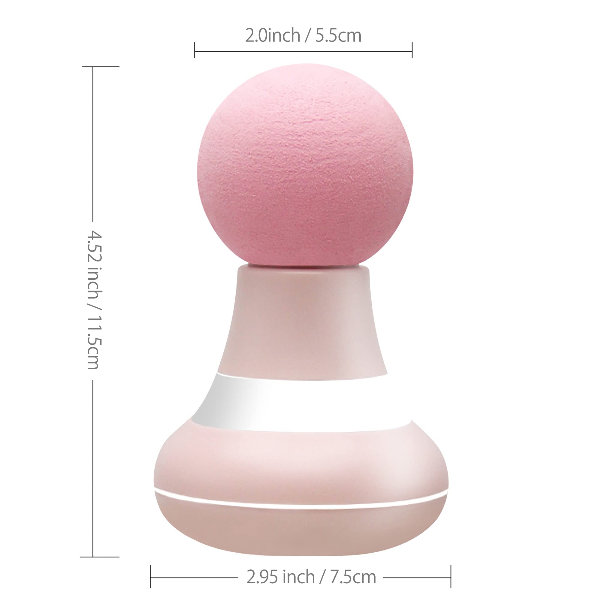 Mini Electric Handheld Massager Wand Powerful 6 Speed Vibration Modes-Pink