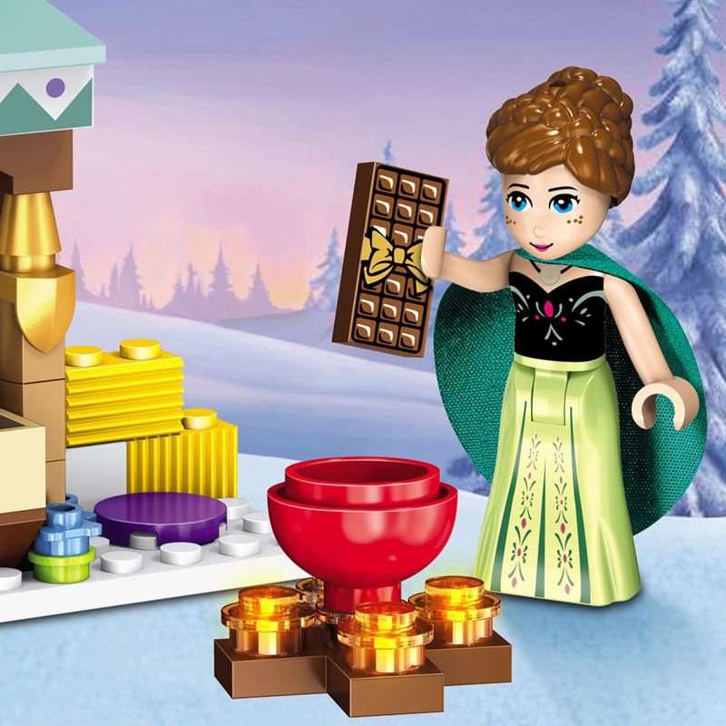 Frozen Anna Adventure Building Blocks Mini City Building Children Diy Toys Elsa Princess Series Christmas Gifts