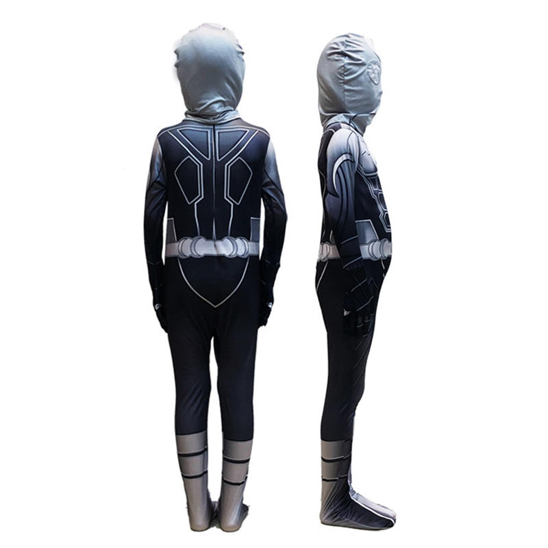(100~110cm) Moon Knight Cosplay Costume Halloween Jumpsuit Kids Boys Headgear Outfits Carnival Performance Suit