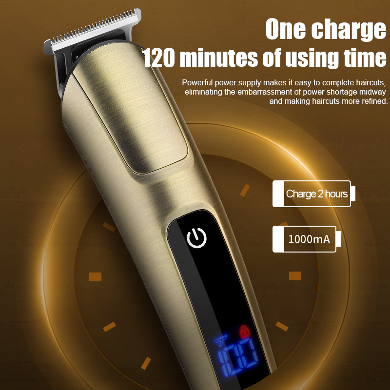 Hair Clippers Men Professional Electric Beard Trimmer Cordless Electric Self Hair Clippers with LCD Screen Razor Shavers Rechargeable  Gifts for Mens