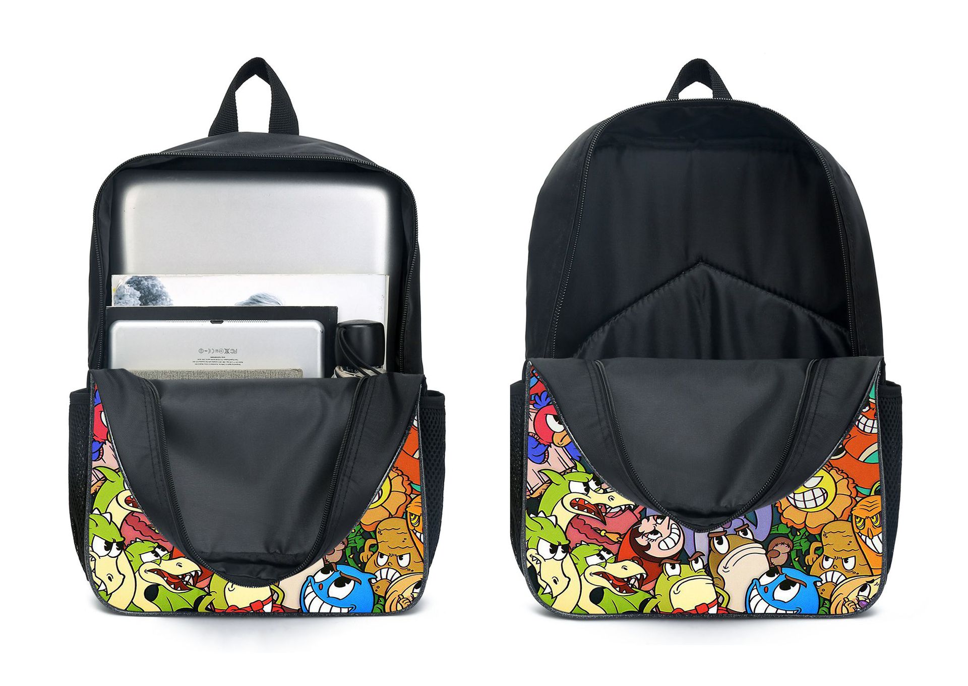 Cuphead Backpack Set 3D Printed Cartoon School Bags Students and Game Fans Teens Birthday Gift