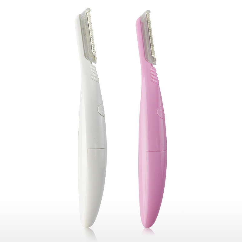 (Pink) Ladies Eyebrow Trimmer Precision Grooming Tool for Perfect Brows