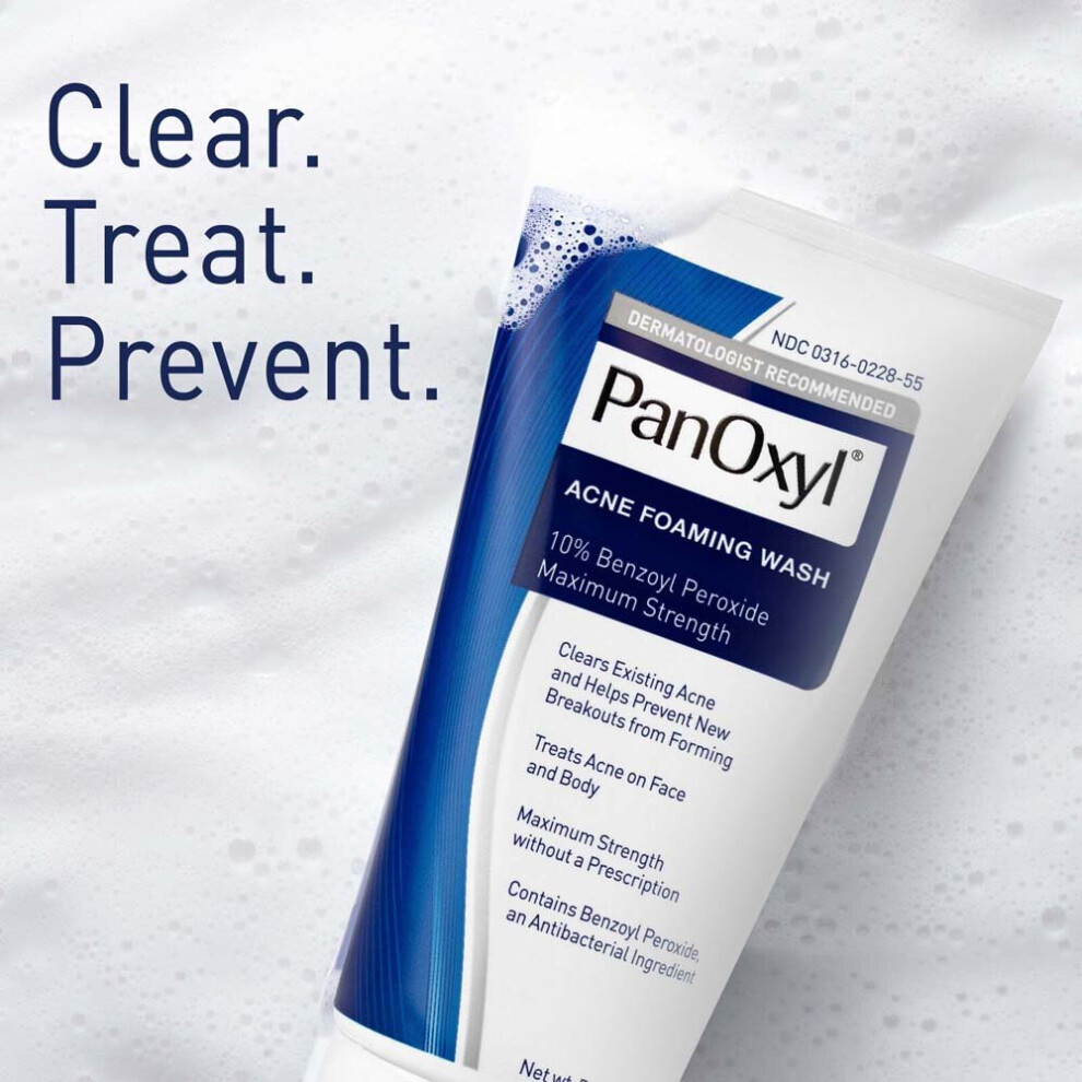 Acne Foaming Wash, Face & Body, 10 Benzoyl Peroxide 156g