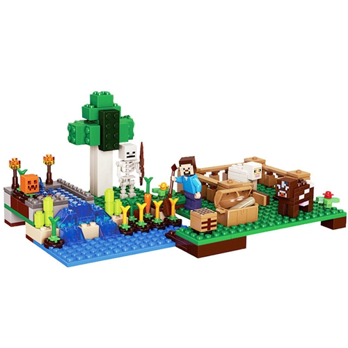 Minecraft The Farm Building Blocks Bricks Kits with Minifigures Educational Toy My World Figures Fit Lego