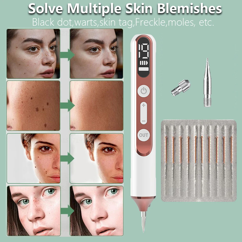 Black Dots Remover by Plasma Pen Beauty Skin Care Products Skin Tag Removal Face Cleaning Tools Tattoo Freckle Dark Spot Mole Warts Eliminator Machine